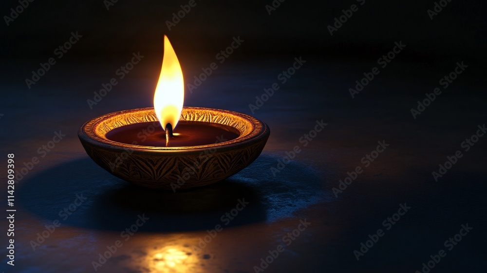 A beautifully crafted oil lamp with a vibrant flame, casting soft light and creating a serene ambiance. A beautifully crafted oil lamp with a vibrant flame, casting soft light and creating a serene ambiance.
