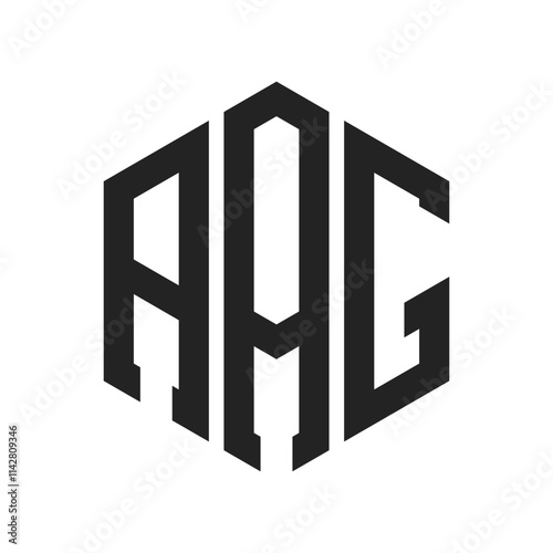 AAG Logo Design. Initial Letter AAG Monogram Logo using Hexagon shape photo