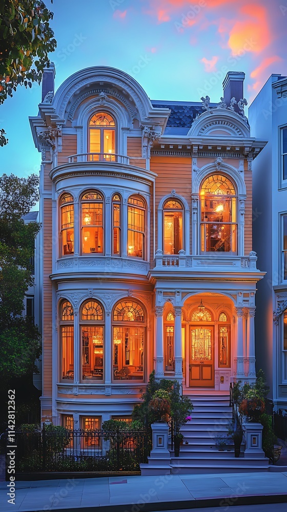Obraz premium Architecture victorian house classic san francisco high resolution hd image