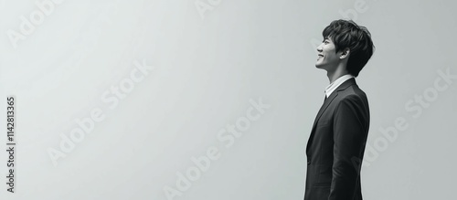 喜ぶ日本人の男性社員