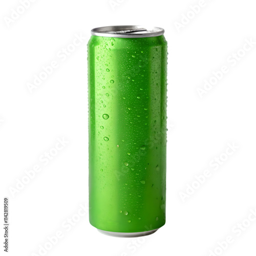 green blank energy drink soda on transparent background