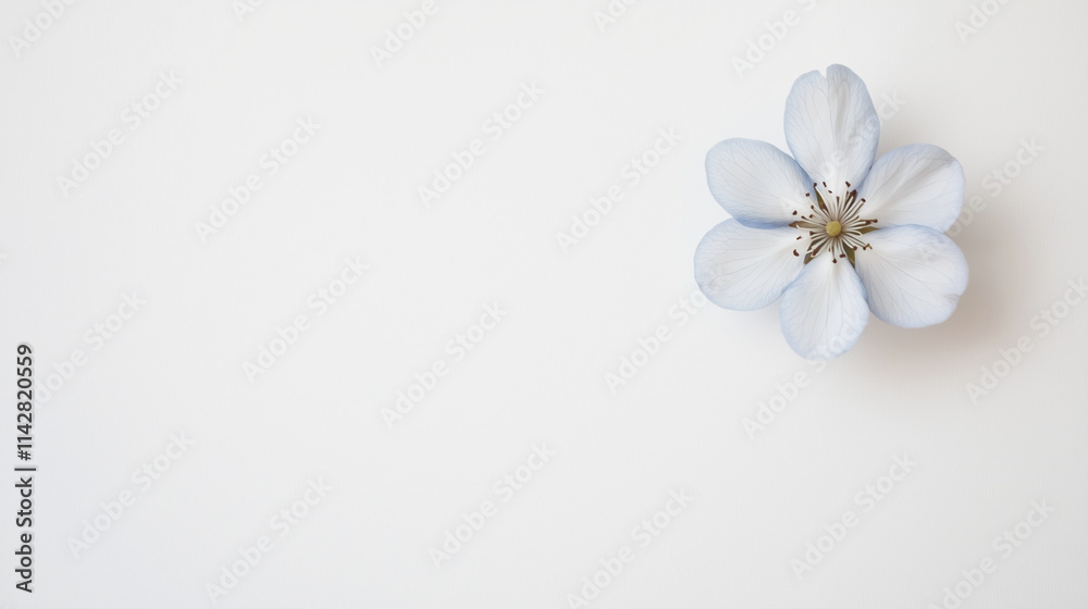 Blue Flower on White Background for Creative Projects Blue Flower on White Background for Creative Projects