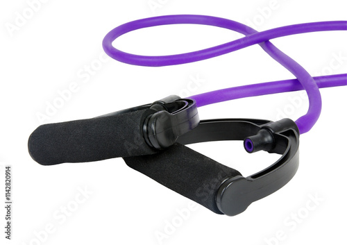 Purple fitness expander closeup photo