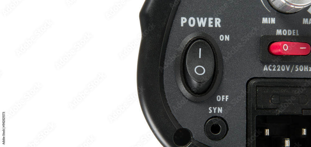 Fototapeta premium Studio strobe flash isolated