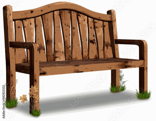 wooden garden bench