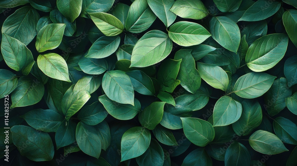 Lush green foliage background with vibrant fresh leaves Lush green foliage background with vibrant fresh leaves
