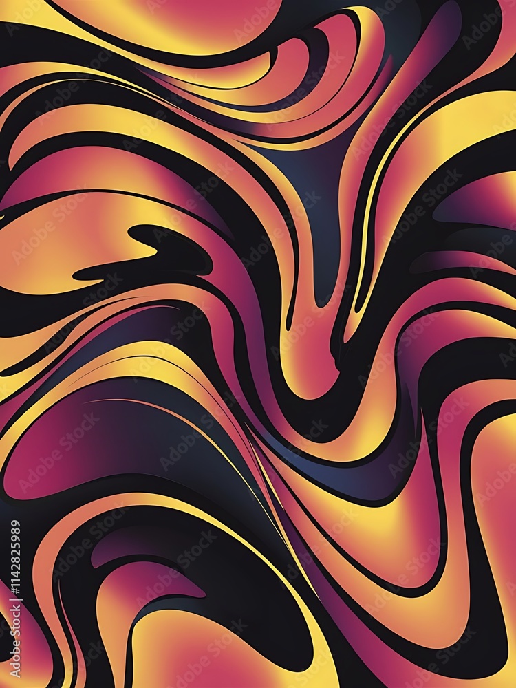 Fototapeta premium Fluid shapes composition wavy abstract cover design creative colorful wallpaper trendy gradient poster vector illustration