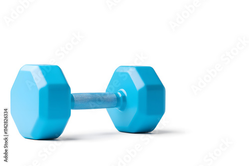 Colorful Fitness Dumbbell Weights Isolated On White Background