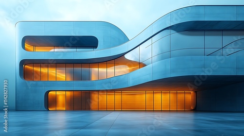 Sleek modern architecture features bold geometry and a luminous doorway images