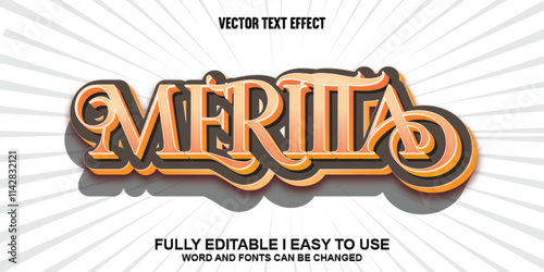 Editable 3D Vector Text Effect