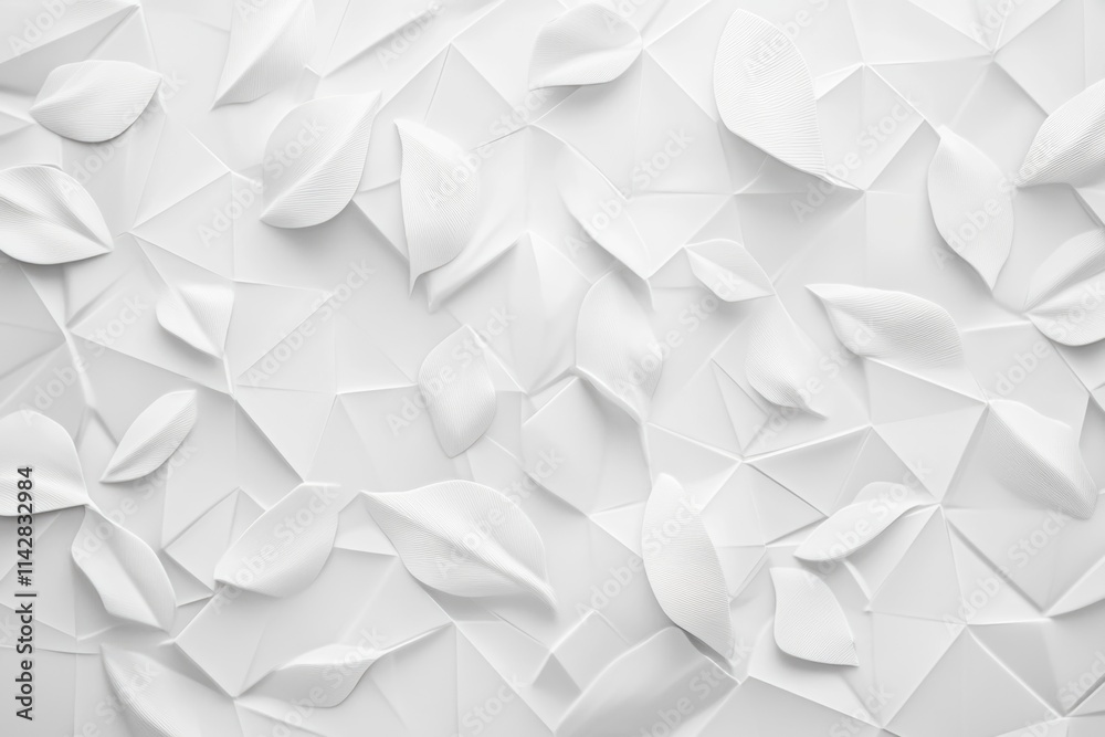 A close-up shot of a wall made entirely of white paper, ideal for use in backgrounds or as a decorative element A close-up shot of a wall made entirely of white paper, ideal for use in backgrounds or as a decorative element