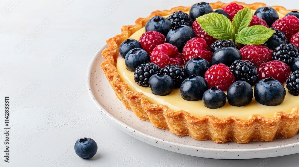 Delicious Berry Tart with Creamy Lemon Filling Delicious Berry Tart with Creamy Lemon Filling
