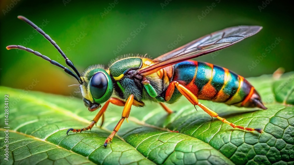 Panoramic View of Ormyrus nitidulus Parasitic Wasp - High-Resolution Insect Photography Panoramic View of Ormyrus nitidulus Parasitic Wasp - High-Resolution Insect Photography