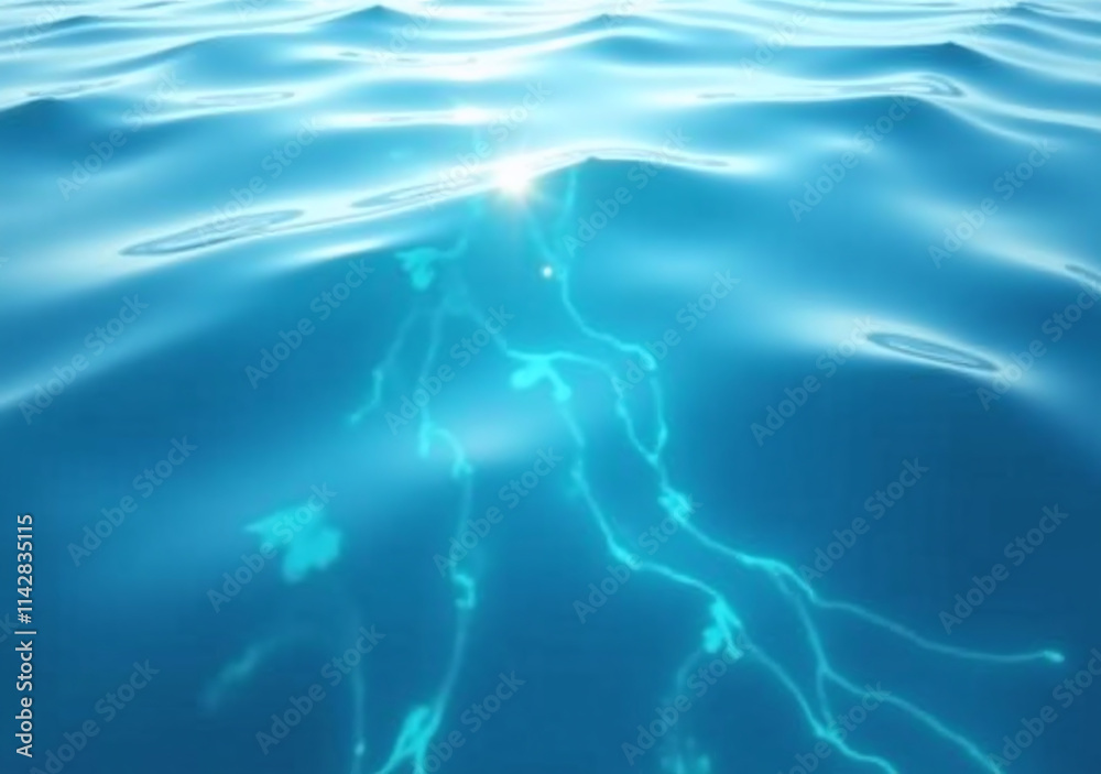 Fototapeta premium calming blue water creates soothing visual effect