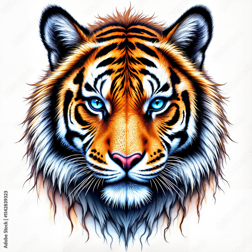 Tiger head vector. Tiger head vector.