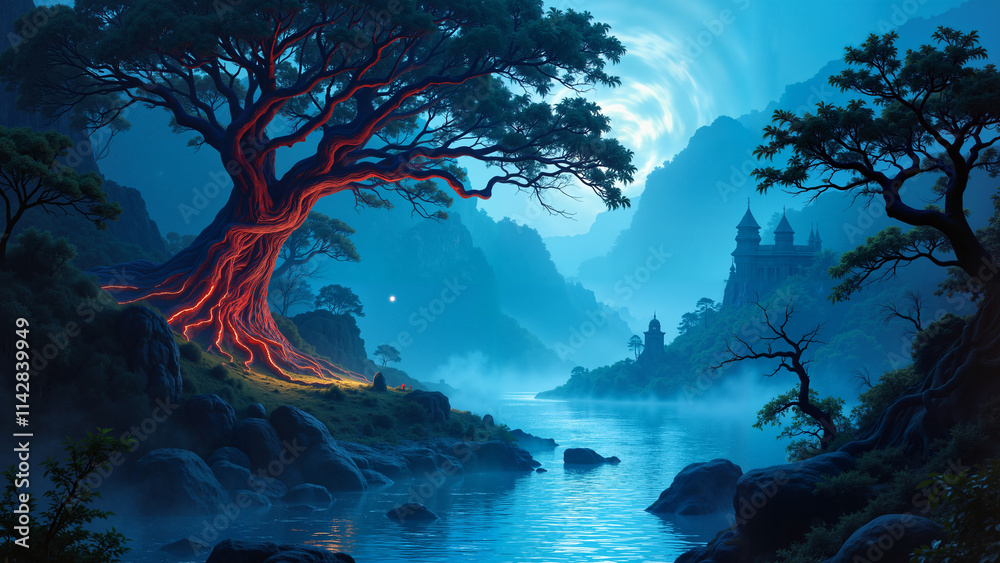 Landscape with a island.
