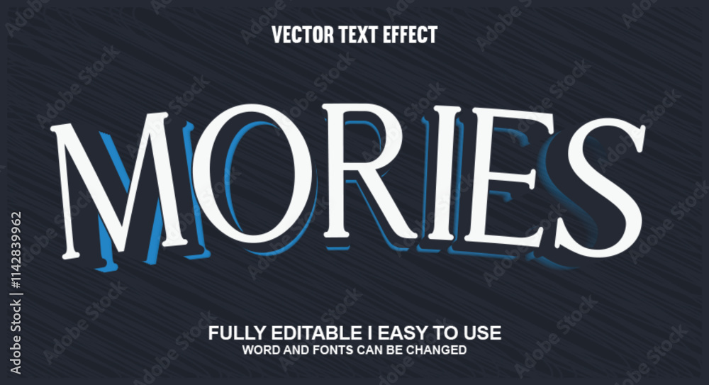 Editable 3D Vector Text Effect Editable 3D Vector Text Effect
