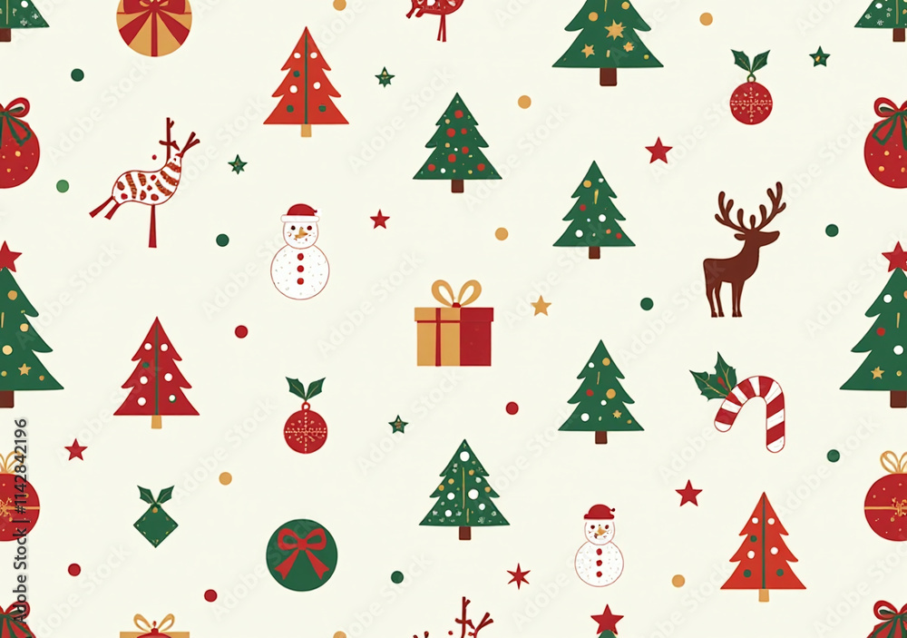 seamless vector christmas icons geometric shapes suitable wrapping papers backgrounds holiday designs abstract seamless vector christmas icons geometric shapes suitable wrapping papers backgrounds holiday designs abstract