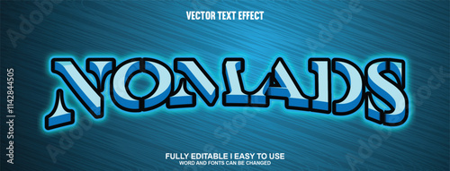 Vector 3D Editable Text Effect