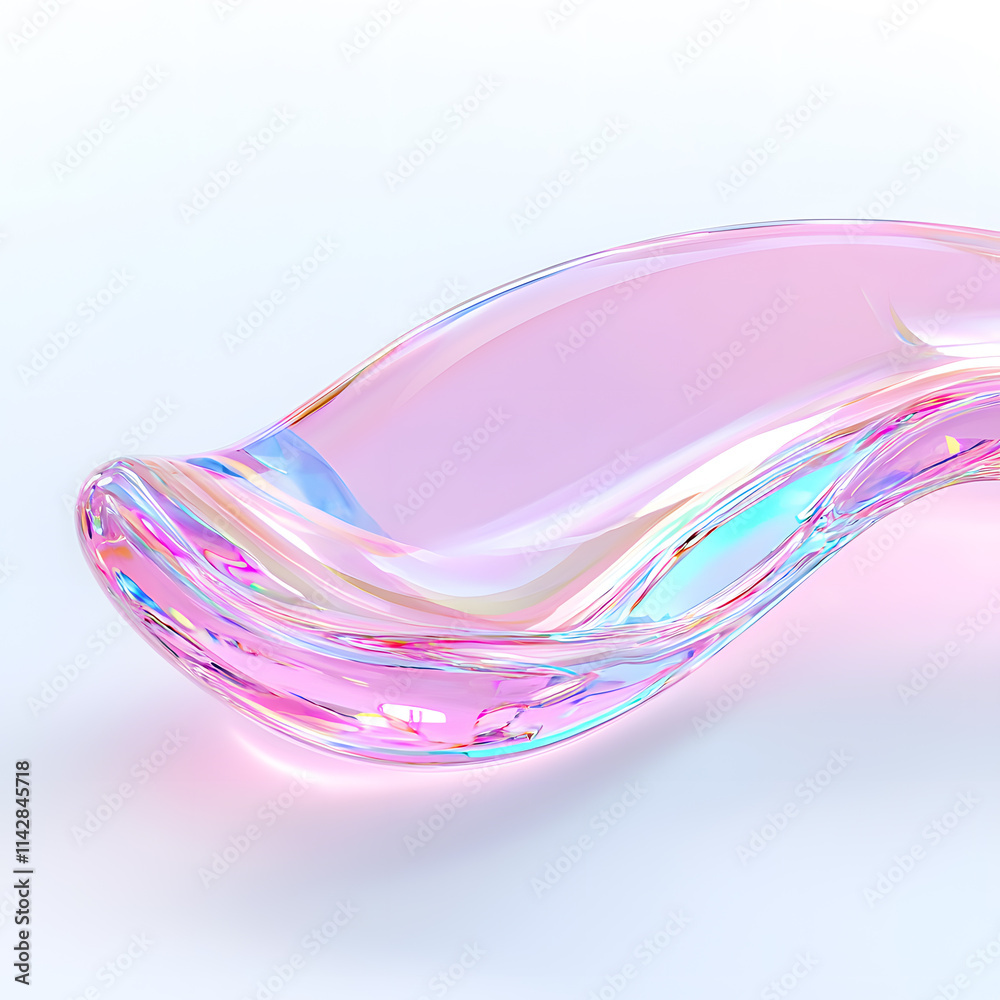 Abstract Glossy Vibrant Pink Gel Rhythmic Waves and Isolated on white background Abstract Glossy Vibrant Pink Gel Rhythmic Waves and Isolated on white background