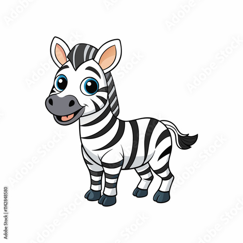 Cute Cartoon Zebra