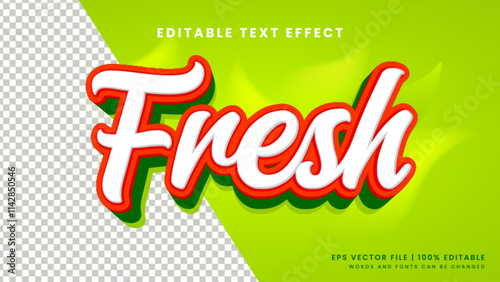 Fresh 3d editable text effect
