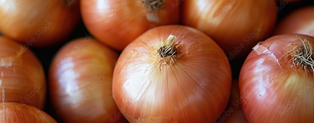 Tasty ripe juicy onion close-up. Fresh, orange onions with rich layers Tasty ripe juicy onion close-up. Fresh, orange onions with rich layers