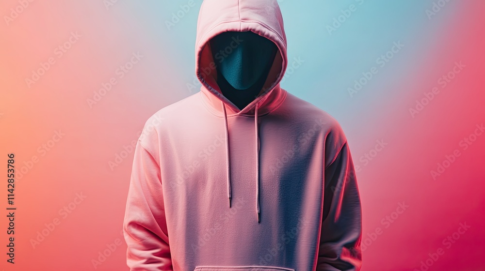 Mockup Of Man Wearing Customized Hoodie In Studio Mockup Of Man Wearing Customized Hoodie In Studio