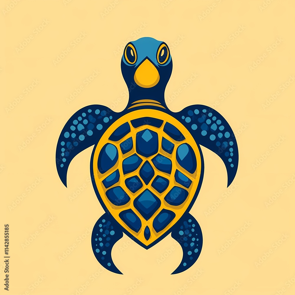 Fototapeta premium Sleek Tortoise Shell Logo Design