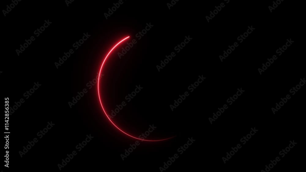 Abstract glowing neon circle border frame in the shape circle glowing and futuristic energy line animation. Neon circle recycling animation .Glowing neon line icon animation on black background. Abstract glowing neon circle border frame in the shape circle glowing and futuristic energy line animation. Neon circle recycling animation .Glowing neon line icon animation on black background.