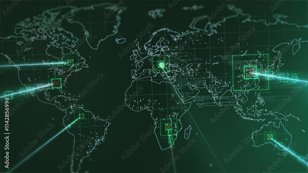 World map connection network A worldwide network expanding over the world. Loops seamlessly. Abstract global business and internet concept. World map connection network A worldwide network expanding over the world. Loops seamlessly. Abstract global business and internet concept.