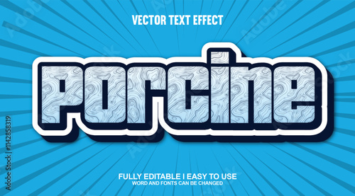 Vector 3D Editable Text Effect