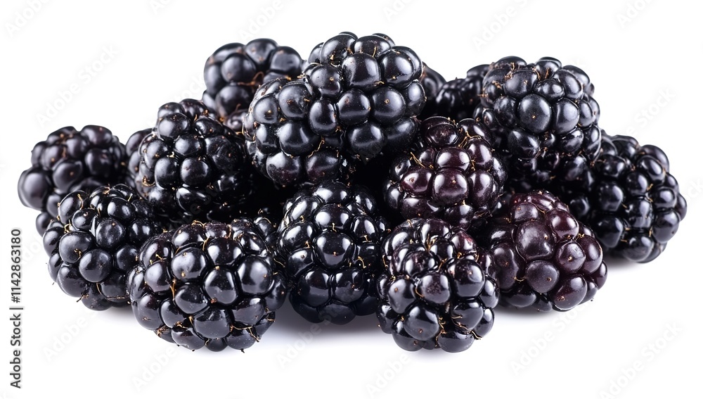 Blackberries on a white background Blackberries on a white background