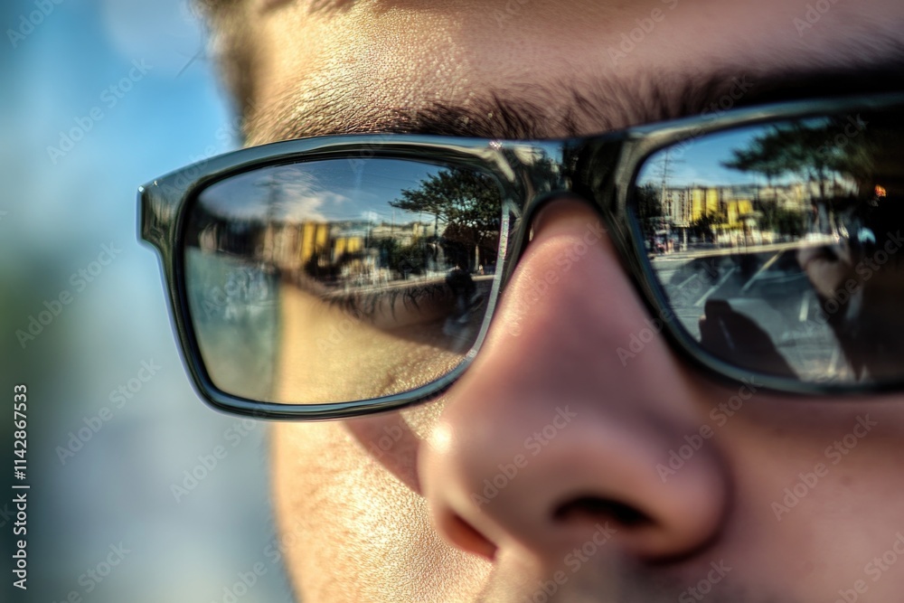 Close-up portrait of a person wearing glasses, perfect for use in editorial or commercial contexts Close-up portrait of a person wearing glasses, perfect for use in editorial or commercial contexts