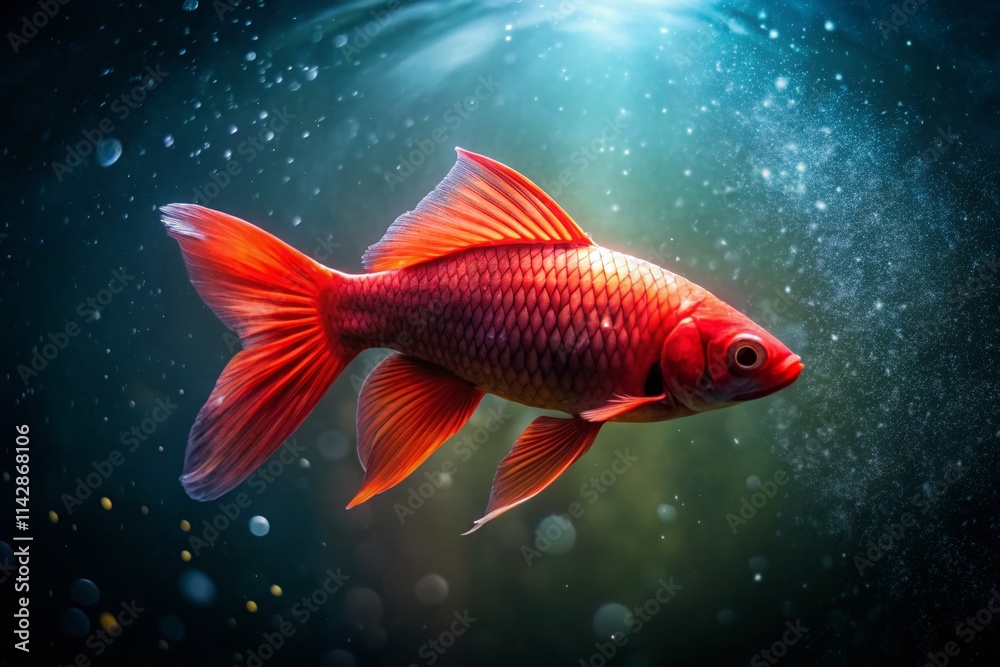 Red Fish Aquarium: Vibrant Underwater Scene, Exotic Fish, Aquarium Background, Red Fish Tank, Tropical Fish Red Fish Aquarium: Vibrant Underwater Scene, Exotic Fish, Aquarium Background, Red Fish Tank, Tropical Fish