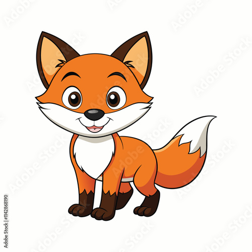 A Cute Red Cartoon Fox