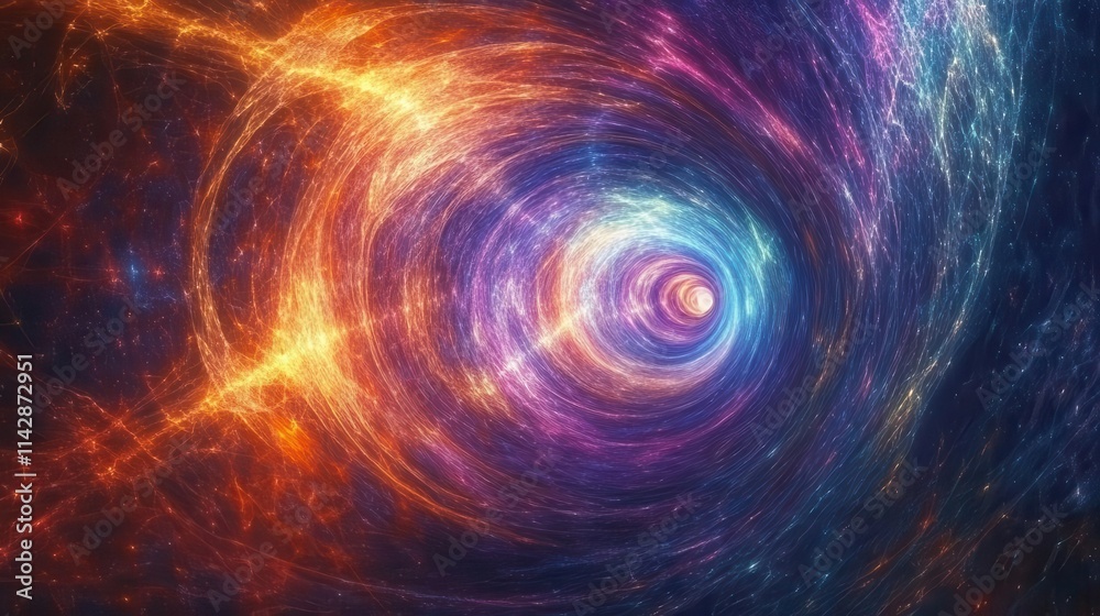 kaleidoscopic wormhole tunnel swirling with vibrant fractal patterns and nebula colors, conveying a sense of speed and interdimensional travel through a captivating cosmic vista kaleidoscopic wormhole tunnel swirling with vibrant fractal patterns and nebula colors, conveying a sense of speed and interdimensional travel through a captivating cosmic vista