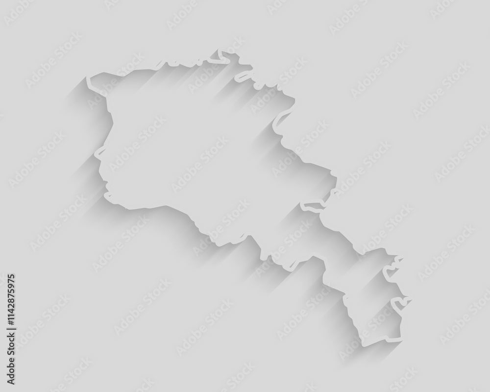 Vector map Armenia, abstract inner shadow Vector map Armenia, abstract inner shadow