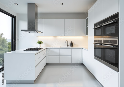Wallpaper Mural kitchen features minimalist design modern appliances sleek futuristic Torontodigital.ca