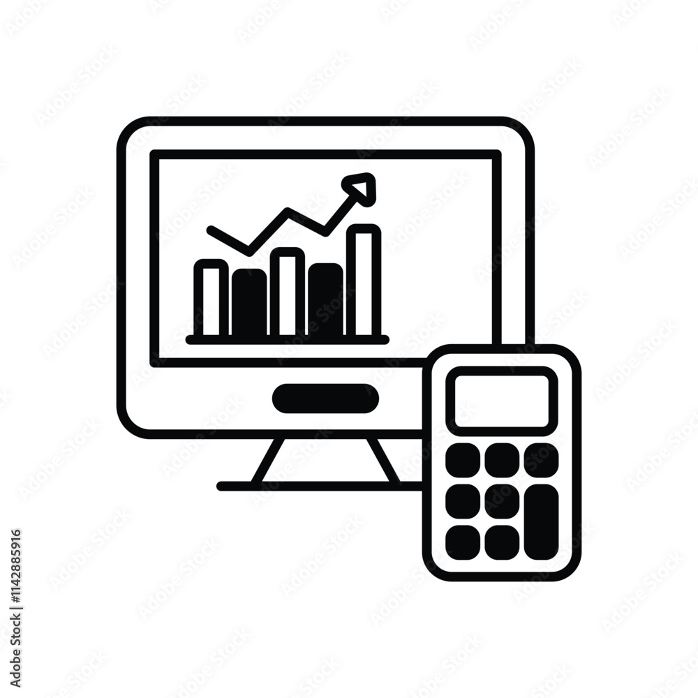 Online Accounting vector icon Online Accounting vector icon