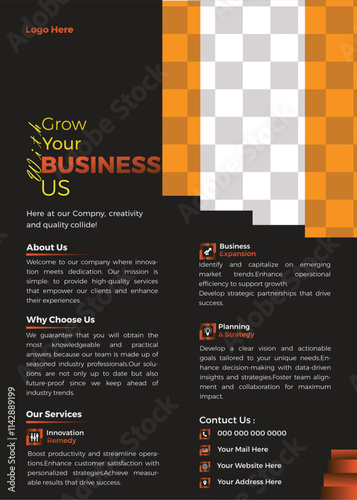  Creative Modern Business Flyer Design template A4 Size.