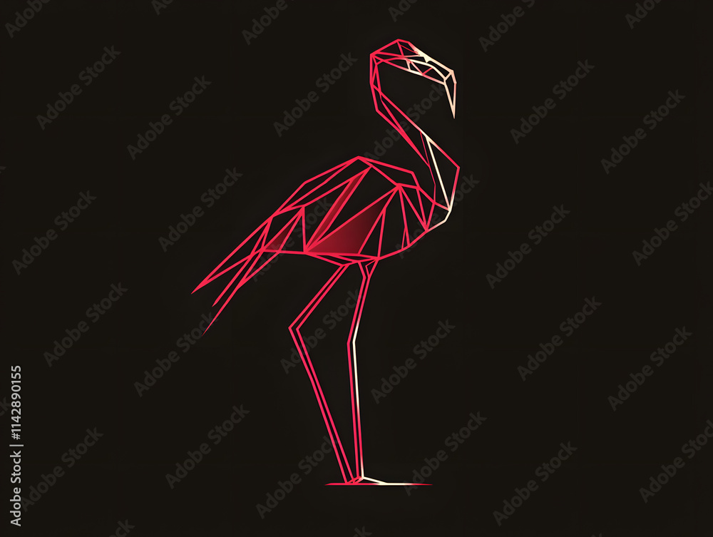 Fototapeta premium illustration of an ostrich