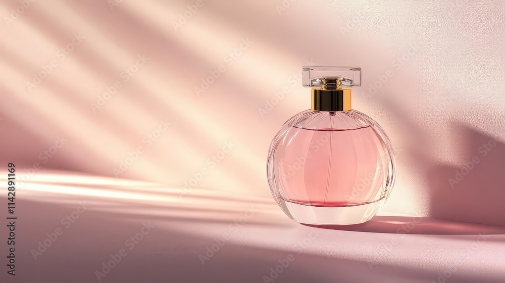 minimalist mock-up of an elegant perfume bottle, set against a soft pastel background, highlighting its sleek design and luxurious appeal for a stylish banner minimalist mock-up of an elegant perfume bottle, set against a soft pastel background, highlighting its sleek design and luxurious appeal for a stylish banner