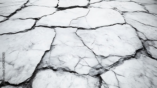 White Cracked Surface Abstract Texture Background