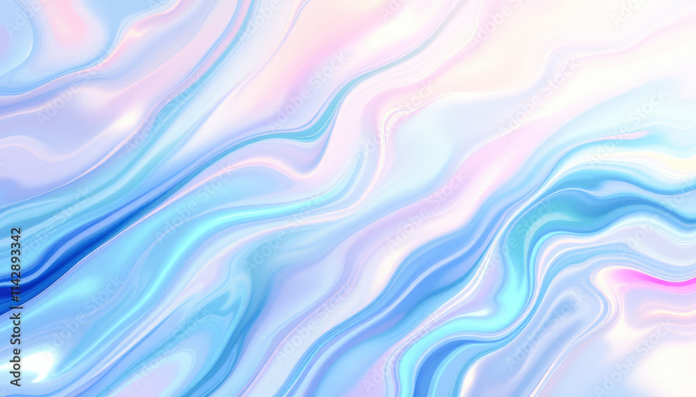 Obraz premium Soft, fluid paint strokes with translucent layers create an ethereal and dreamy effect, blending colors harmoniously for artistic backgrounds and creative projects. 