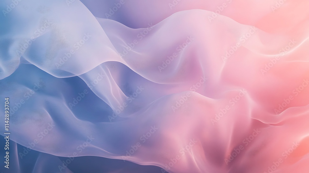 Obraz premium Abstract Pastel Waves of Flowing Fabric