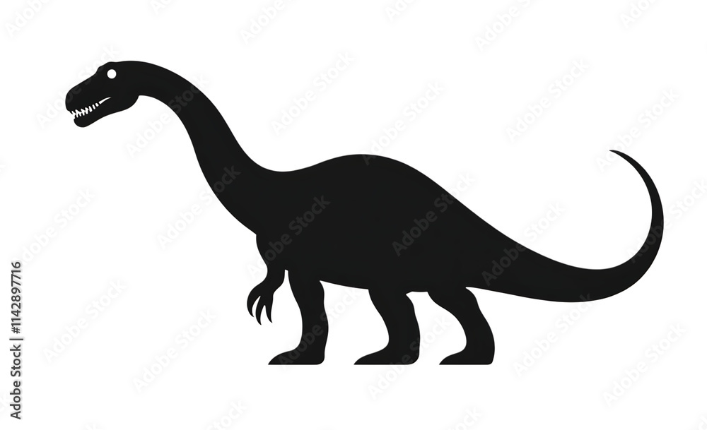 Dark silhouette of a dinosaur against a black background. Dark silhouette of a dinosaur against a black background.