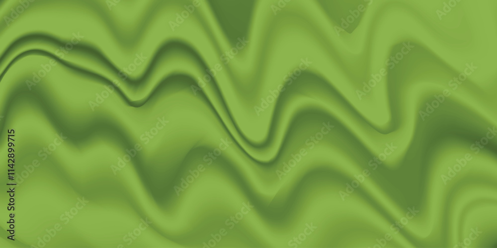 Silk green background. Abstract vector pattern with copy space. Liquid wave texture, smooth drapery wallpaper. Wedding fabric, satin. Wavy design for banner, card, postcard, backdrop. Silk green background. Abstract vector pattern with copy space. Liquid wave texture, smooth drapery wallpaper. Wedding fabric, satin. Wavy design for banner, card, postcard, backdrop.