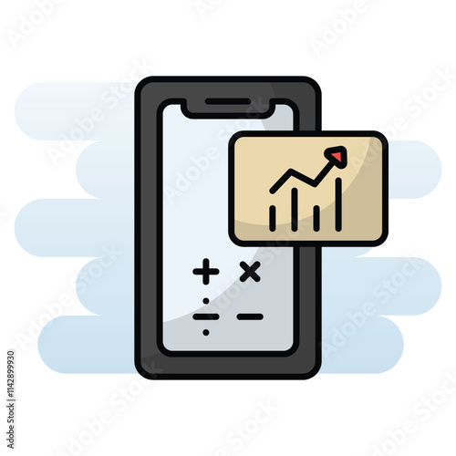 Mobile Accounting vector icon photo