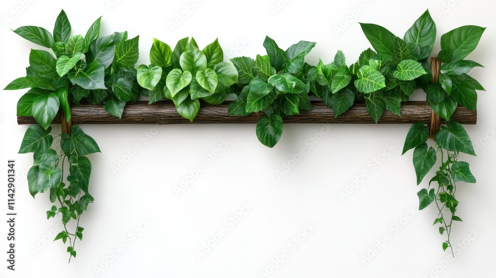 Lush green plants arranged on a wooden shelf create a vibrant and fresh atmosphere, ideal for interior design projects, gardening blogs, or wellness-related content Lush green plants arranged on a wooden shelf create a vibrant and fresh atmosphere, ideal for interior design projects, gardening blogs, or wellness-related content
